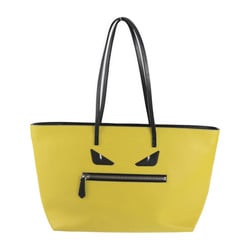 FENDI Fendi Roll Bag Bugs Monster Tote 8BH185 Leather Yellow Shoulder