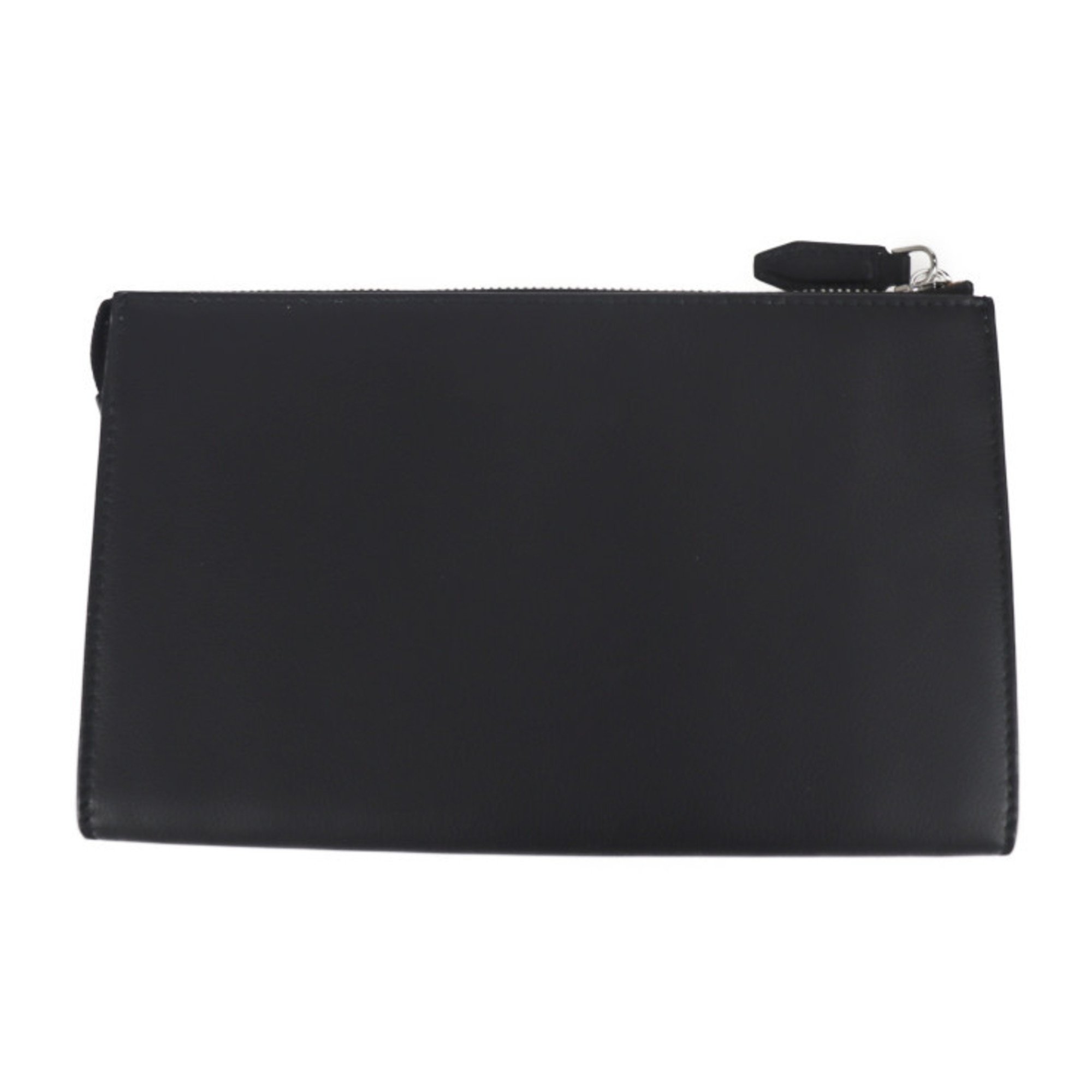 Salvatore Ferragamo studded clutch bag 24 A121 leather black