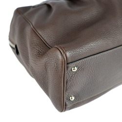 Salvatore Ferragamo Gancini Handbag 21 6879 Leather Brown Shoulder Bag Boston