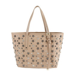 JIMMY CHOO Jimmy Choo SASHA Sasha S tote bag leather pink beige handbag shoulder shopping star studs