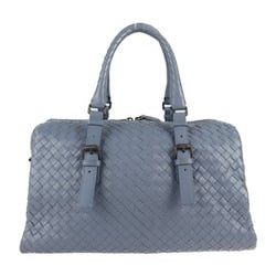 BOTTEGA VENETA Bottega Veneta Intrecciato Prusse Handbag 283363 Leather Light Blue Mini Boston Bag Tote