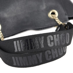 JIMMY CHOO Jimmy Choo FLO tote bag leather black logo chain