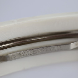 CHANEL Chanel barrette plastic metal white series silver 99A logo hair accessory clip ornament