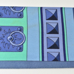 Hermes Twilly Scarf Muffler HERMES Silk Twill Medor Motif Blue Multi