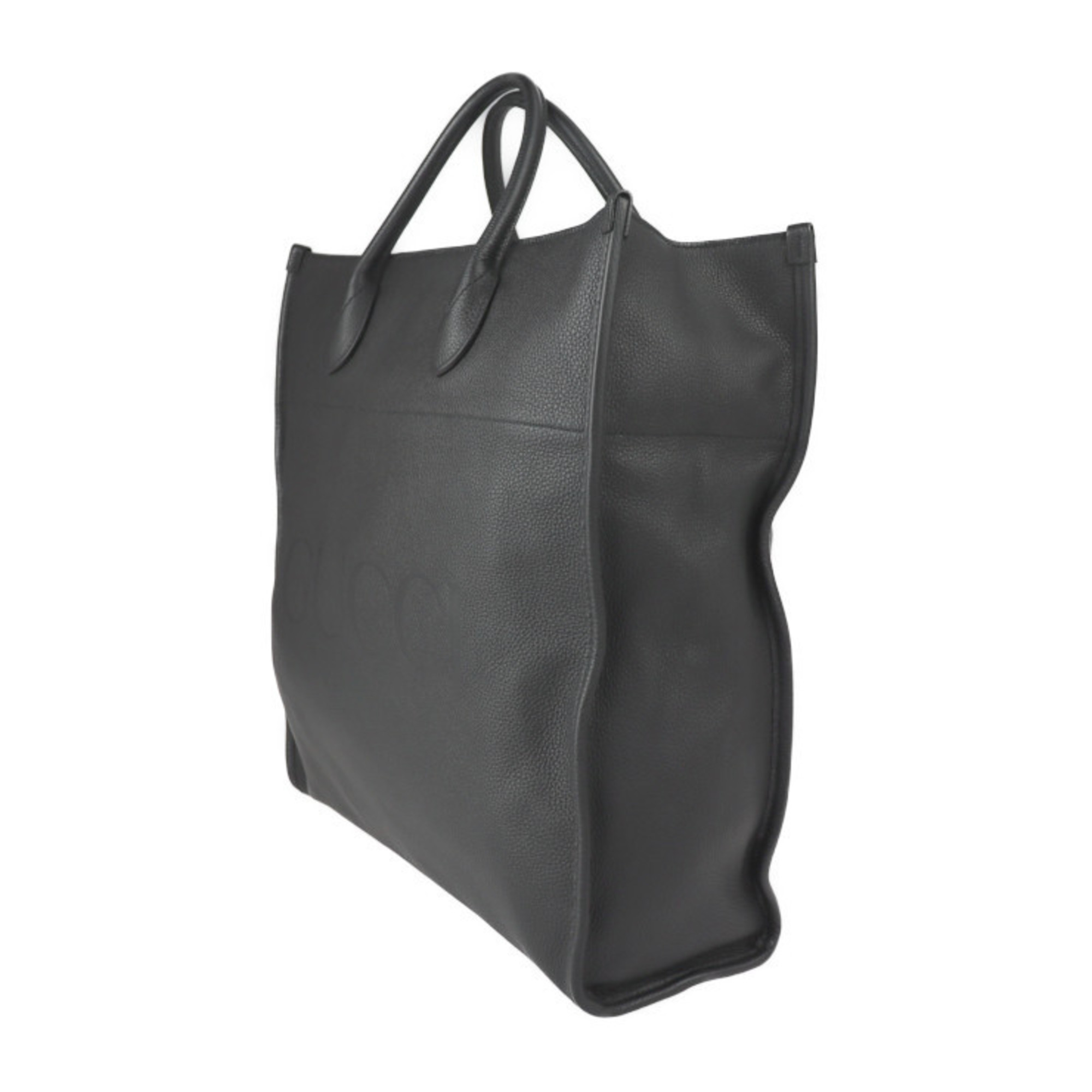 GUCCI Gucci Logo Medium Tote Bag Shoulder 674850 Embossed Leather Black Gold Hardware 2WAY Handbag 2022 Current Product