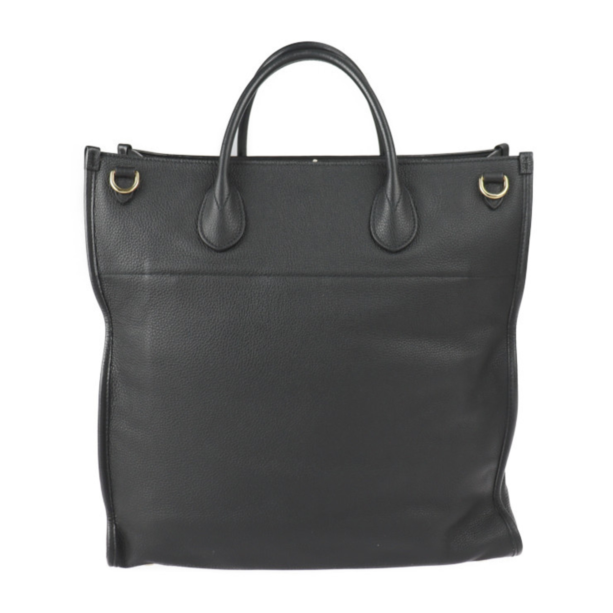 GUCCI Gucci Logo Medium Tote Bag Shoulder 674850 Embossed Leather Black Gold Hardware 2WAY Handbag 2022 Current Product