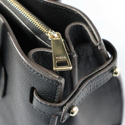 Furla PIN Tote S pin handbag leather black gold hardware 2WAY shoulder bag tote