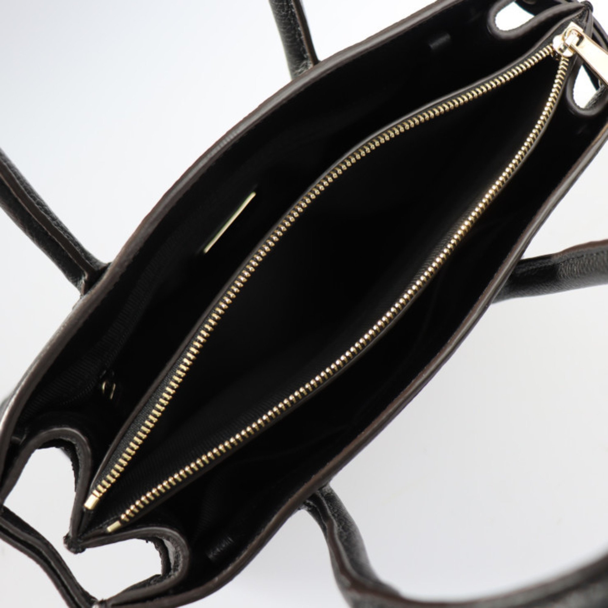 Furla PIN Tote S pin handbag leather black gold hardware 2WAY shoulder bag tote