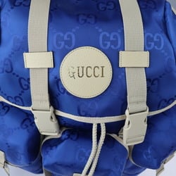 GUCCI Gucci Backpack Daypack 626160 GG Nylon Leather Blue Beige Silver Hardware Japan Limited Color