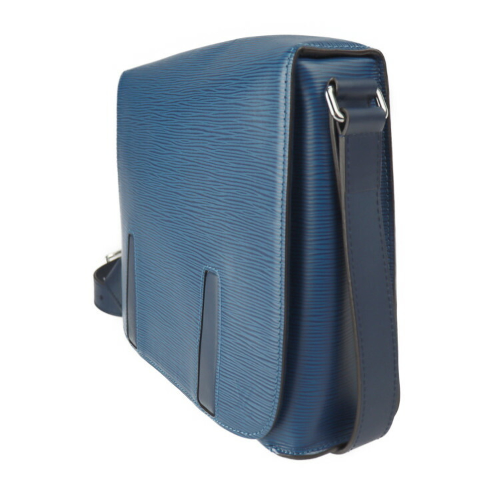 LOUIS VUITTON Louis Vuitton Harrington Messenger PM Shoulder Bag M53407 Epi Leather Blue Azure Silver Metal Fittings