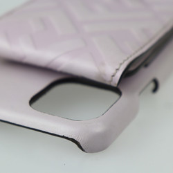 FENDI Fendi iPhone 11 Pro Case Other Accessories 7AR890 Leather Light Purple Gold Hardware Zucca Pattern Smartphone Cover Coin Purse Card