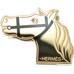 Hermes scarf muffler ring holder HERMES twilly quadriage horse black gold