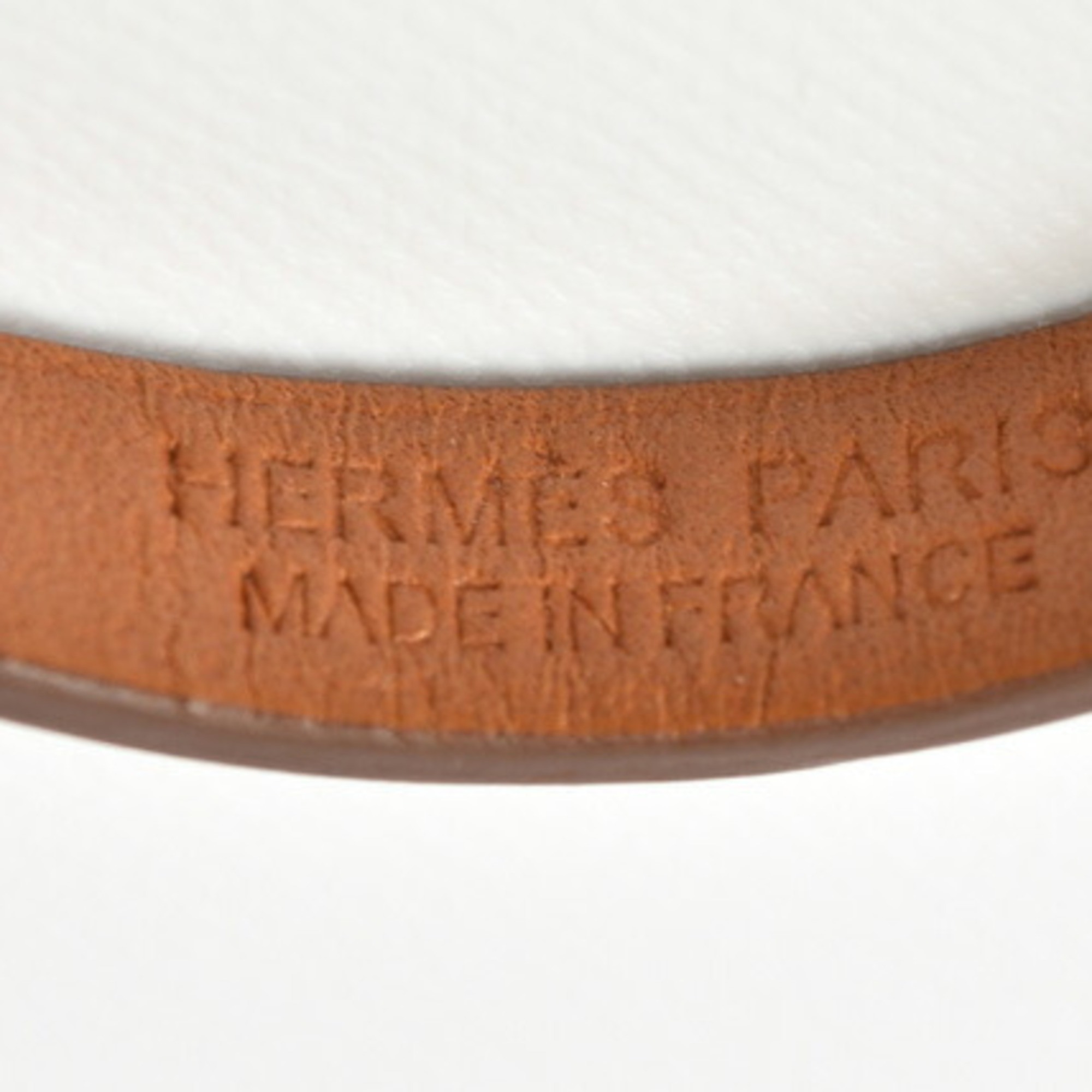 Hermes Bangle Bracelet HERMES Micro Rival Pink Brown Gold S Size