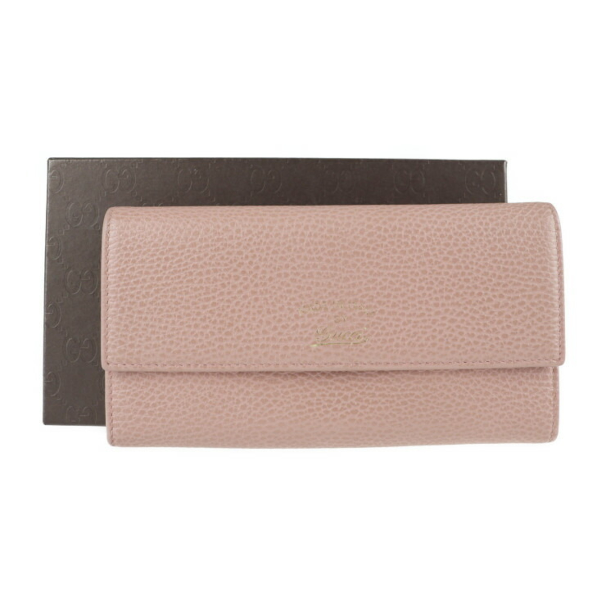 GUCCI Gucci Swing Continental Wallet Bifold 354496 Leather Pink Series Gold Hardware Long