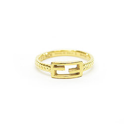 Fendi FENDI ring baguette gold metal material ladies