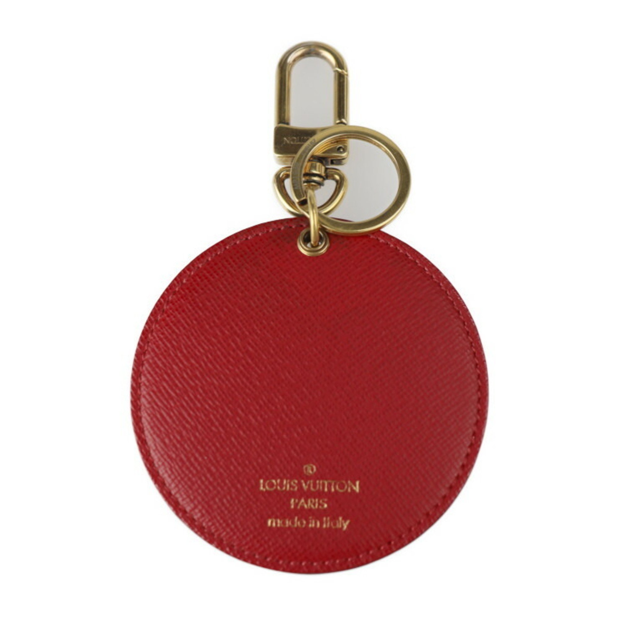 LOUIS VUITTON Louis Vuitton Portocre Illustre Keychain MP1949 Monogram Canvas Leather Brown Red Gold Hardware Kansai Yamamoto Kabuki Key Ring Bag Charm