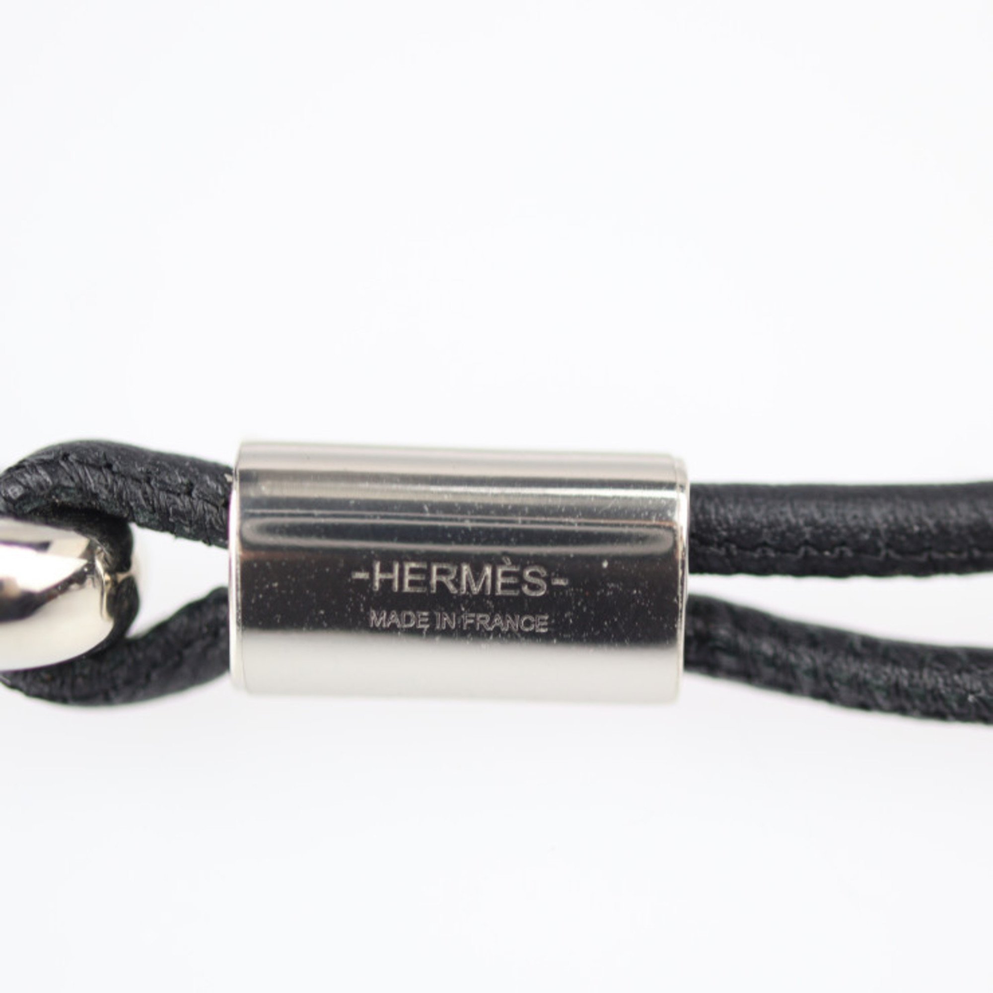 HERMES Hermes RHAPSODY Rhapsody Necklace Buffalo Horn Vaux Swift Brown Series Black Silver Hardware