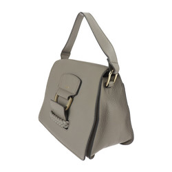 Furla Rialto S shoulder bag 942306 leather light gray gold metal fittings 2WAY handbag crossbody