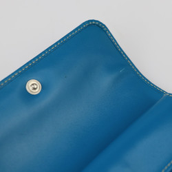 PRADA Prada tri-fold wallet 1M0170 canvas leather blue black white logo charm belt style