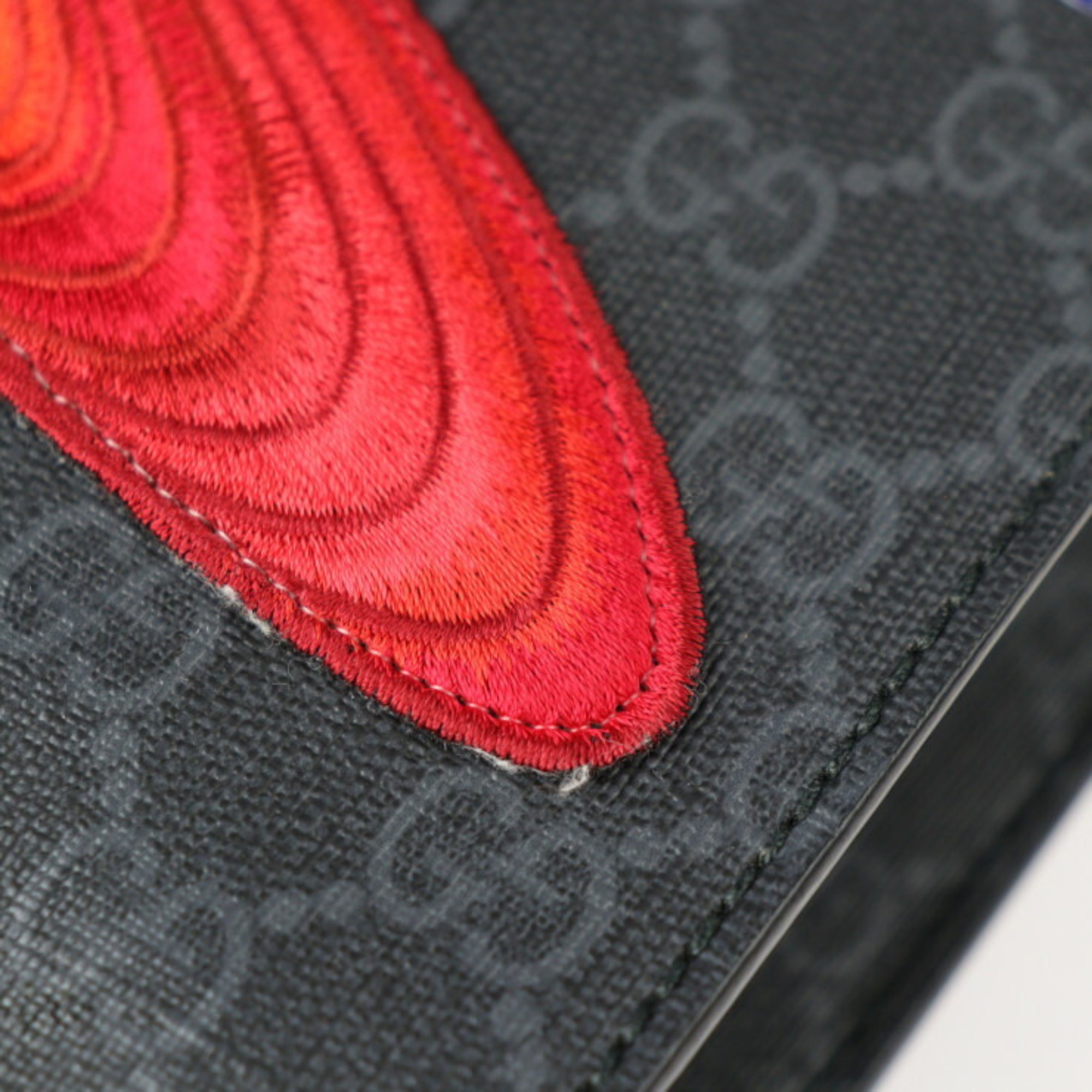 GUCCI Gucci GG Supreme Tote Bag 495559 PVC Leather Gray Multicolor 2WAY Shoulder Patch
