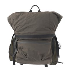 BOTTEGA VENETA Bottega Veneta rucksack daypack 571596 nylon leather brown yellow backpack
