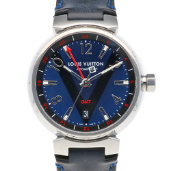 Louis Vuitton LOUIS VUITTON Tambour GMT Watch Stainless Steel Q1157 Men's