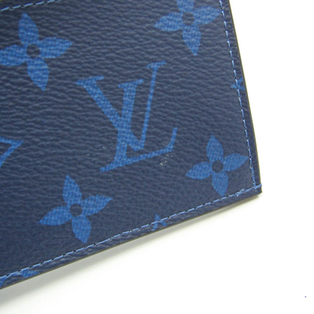 Louis Vuitton Coin Card Folder M30270 Monogram Taigarama Card Case Cobalt