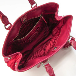 Prada Women's Leather,Nylon Handbag,Shoulder Bag Pink