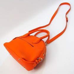 Salvatore Ferragamo Fiamma 21 E770 Women's Leather Handbag,Shoulder Bag Orange