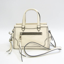 Marc Jacobs CRUISER LEATHER MINI SATCHEL M0015022 Women's Leather Handbag,Shoulder Bag White