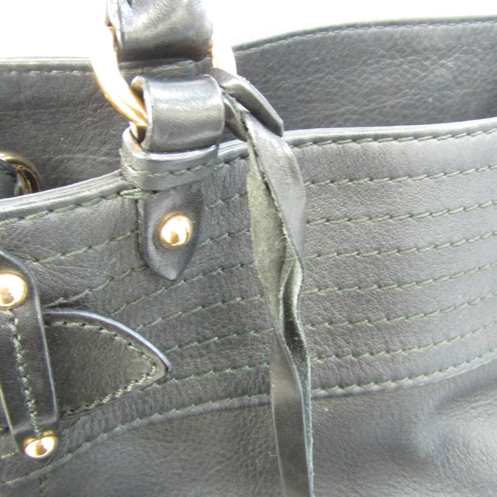 Salvatore Ferragamo FJ-21 C520 Women's Leather Shoulder Bag,Tote Bag Black