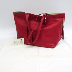 Chloé Dylan 3S0361 Women's Leather Tote Bag Red Color