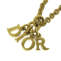 Christian Dior mini charm necklace gold metal