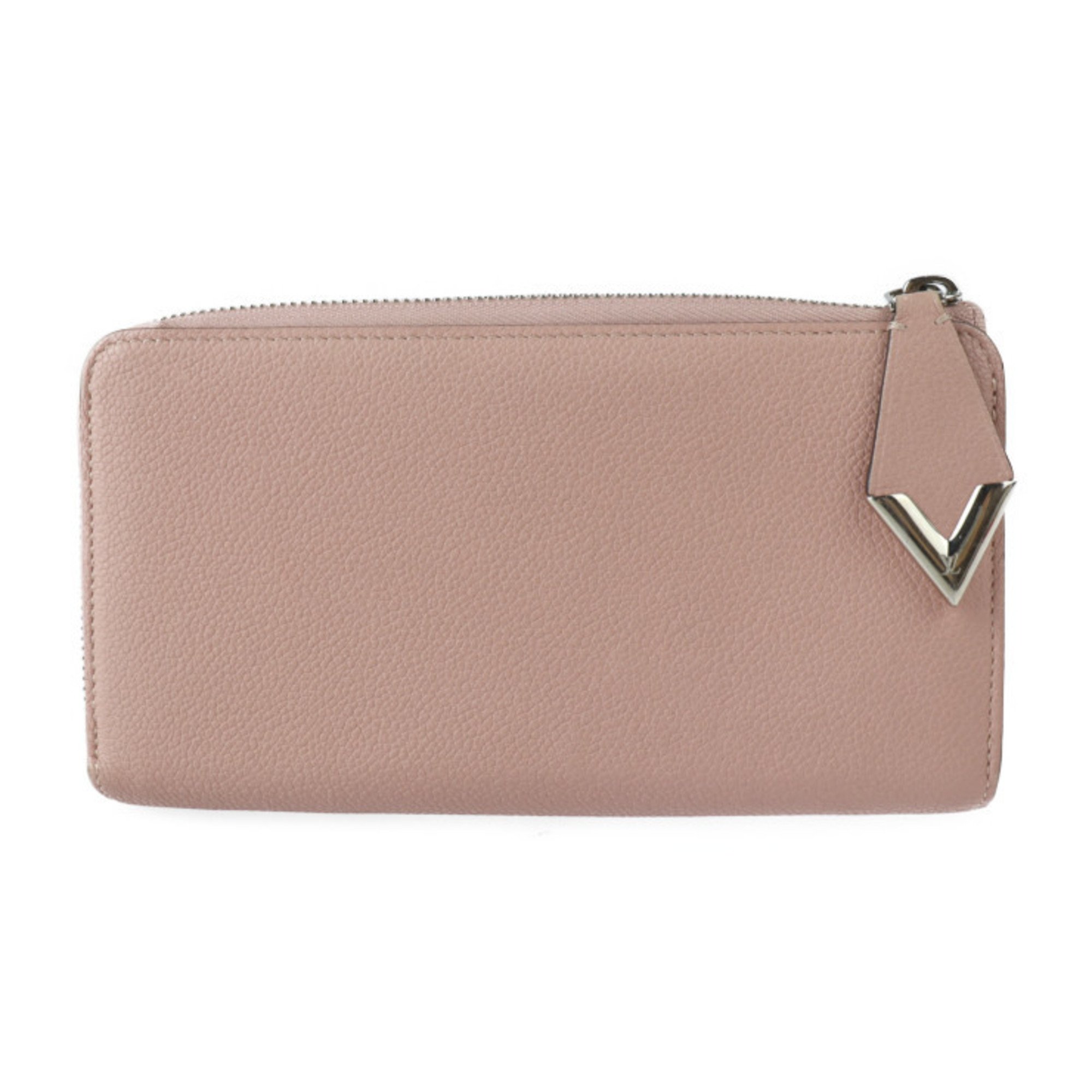 LOUIS VUITTON Louis Vuitton Portefeuille Comet Parnacea Long Wallet M60148 Leather Magnolia L-shaped Zipper