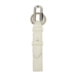 LOUIS VUITTON Louis Vuitton Porto Clé Dragonne Monogram Key Holder MP2363 Taurillon Leather White Series Silver Metal Fittings Ring Bag Charm