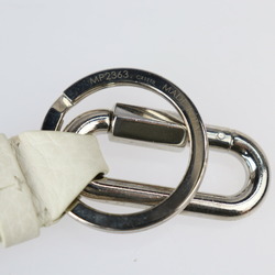 LOUIS VUITTON Louis Vuitton Porto Clé Dragonne Monogram Key Holder MP2363 Taurillon Leather White Series Silver Metal Fittings Ring Bag Charm