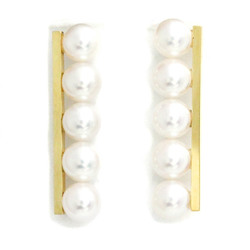 Polished TASAKI Balance Plus Pearl 18K Yellow Gold Stud Earrings BF557149