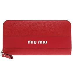 Miu Miu miu leather red round long wallet 0