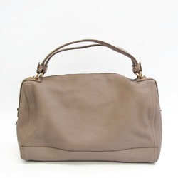 Salvatore Ferragamo BW-21 D374 Women's Leather Handbag Grayish