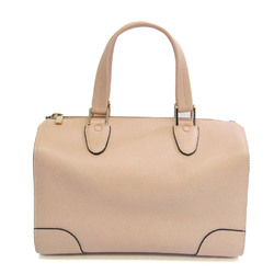 Valextra V5C15 Women's Leather Handbag Pink Beige