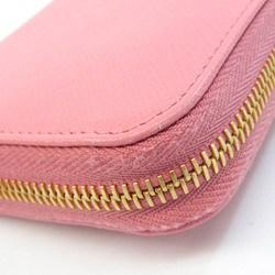 Prada Ribbon 1ML506 Women's Saffiano Long Wallet (bi-fold) Pink