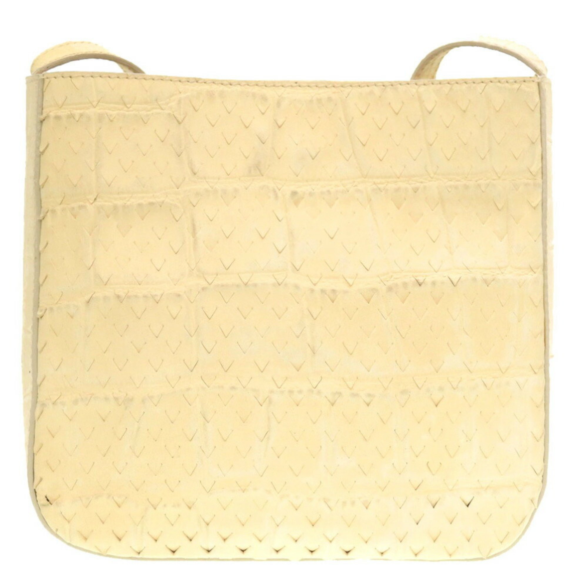 FENDI DESIGNED LEATHER IVORY SHOULDER BAG