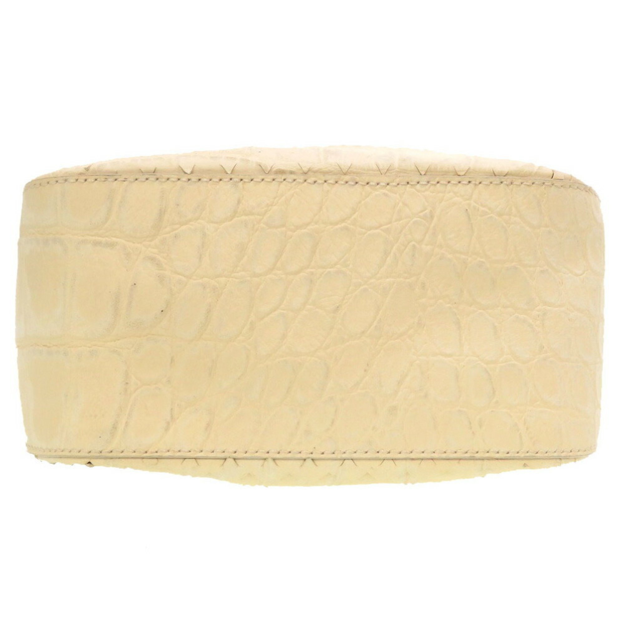 FENDI DESIGNED LEATHER IVORY SHOULDER BAG