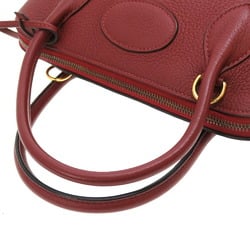 Hermes Bolide 31 Handbag Taurillon Clemence Rouge Ash □L Engraved Red