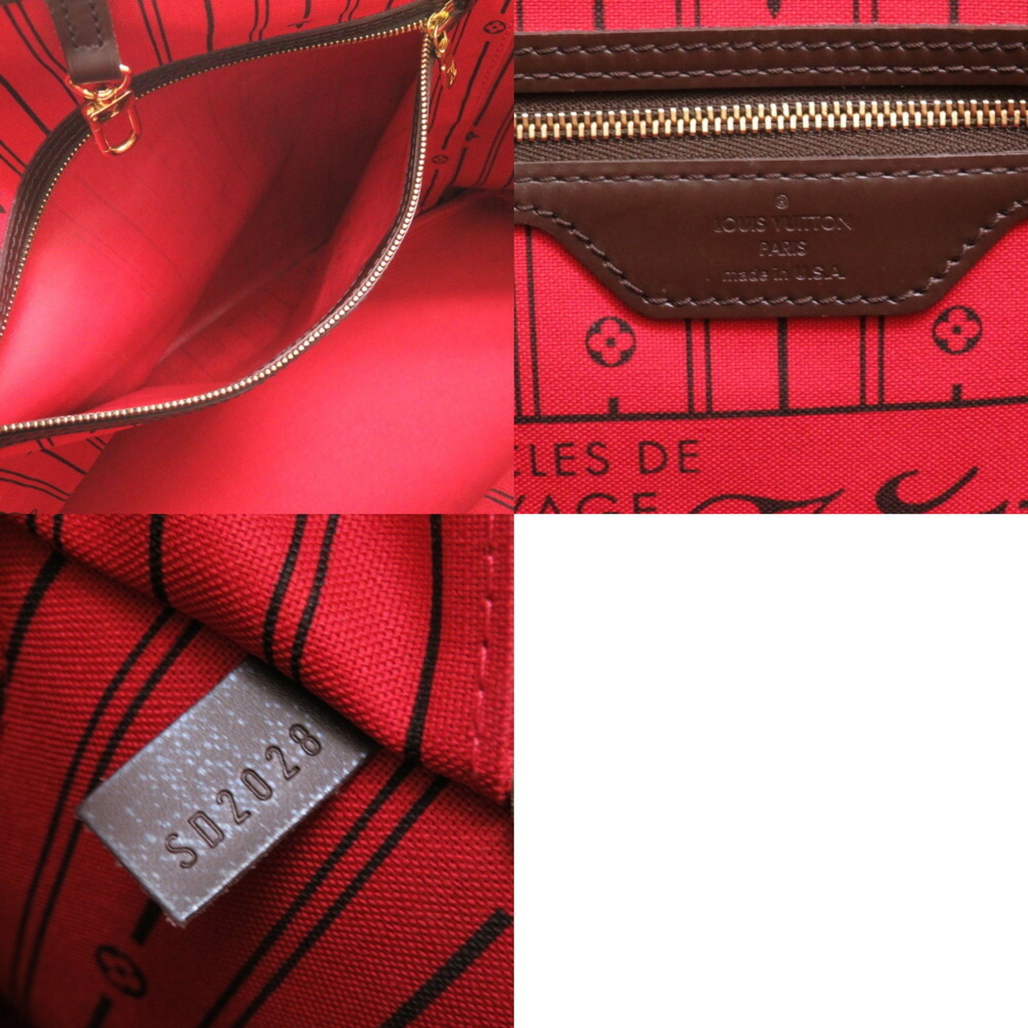 Louis Vuitton Damier Neverfull GM N51106 Tote Bag