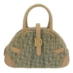 Christian Dior bag Lady's handbag Boston Trotter double saddle green