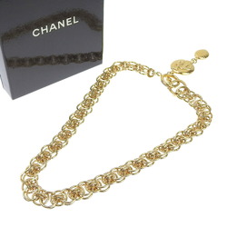 Chanel mademoiselle logo vintage gold plated ladies necklace