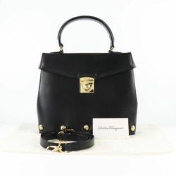 Salvatore Ferragamo 2WAY Shoulder AN215209 Calf Black Ladies Handbag