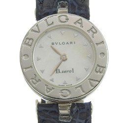 Bvlgari B-zero1 BZ22S Stainless Steel x Leather Silver Quartz Analog Display Women's Shell Dial Watch