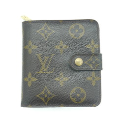 LOUIS VUITTON Louis Vuitton Monogram Compact Zip Folio Wallet Brown M61667